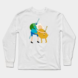 Finn and Jake hugging Long Sleeve T-Shirt